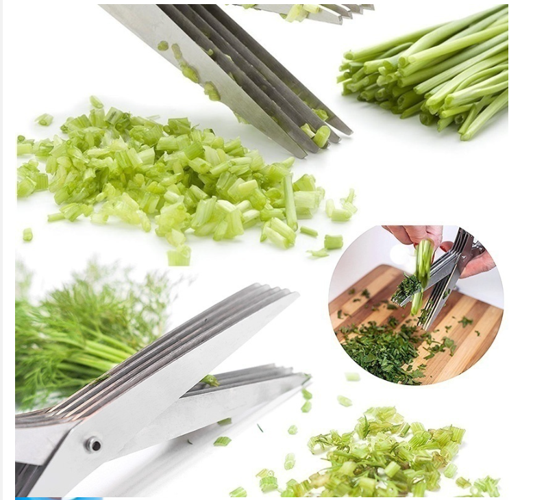 Supreme Foodscissors™ bespaar tijd met ons 5 bladig keukenmes