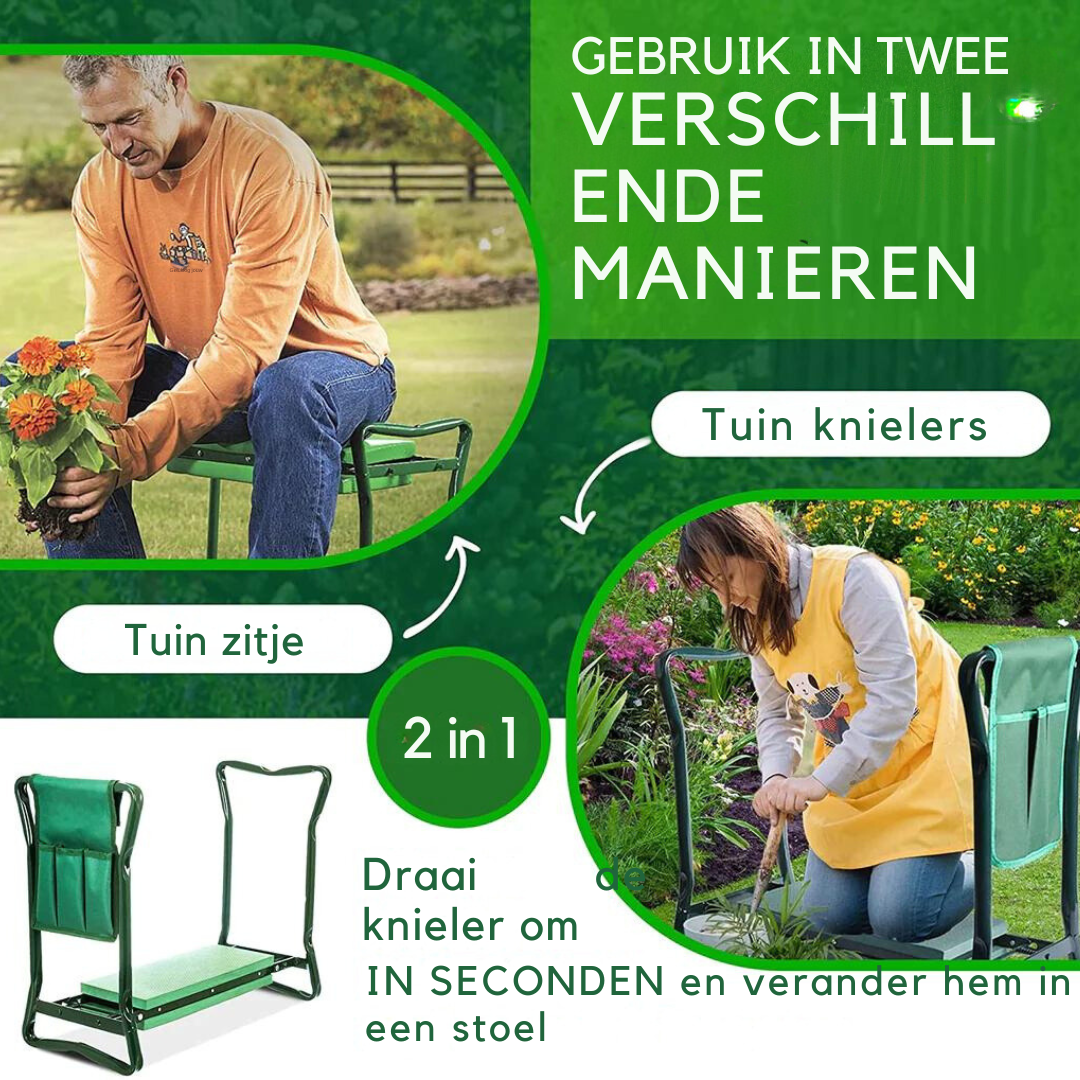 Supreme Kniebankje™ |  Een Groene Oase van Comfort voor Tuinliefhebbers!