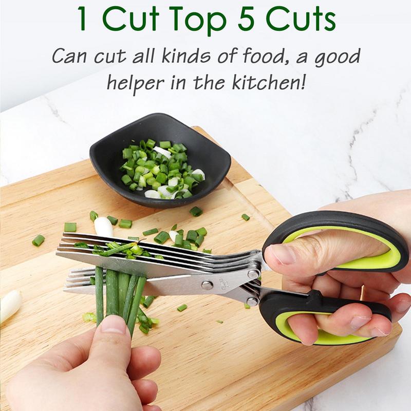 Supreme Foodscissors™ bespaar tijd met ons 5 bladig keukenmes