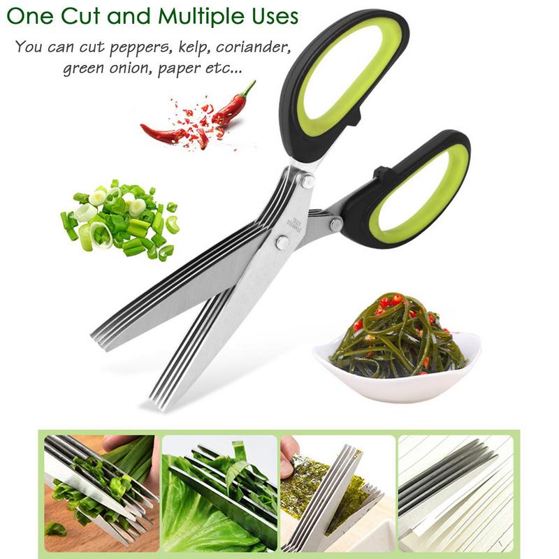 Supreme Foodscissors™ bespaar tijd met ons 5 bladig keukenmes