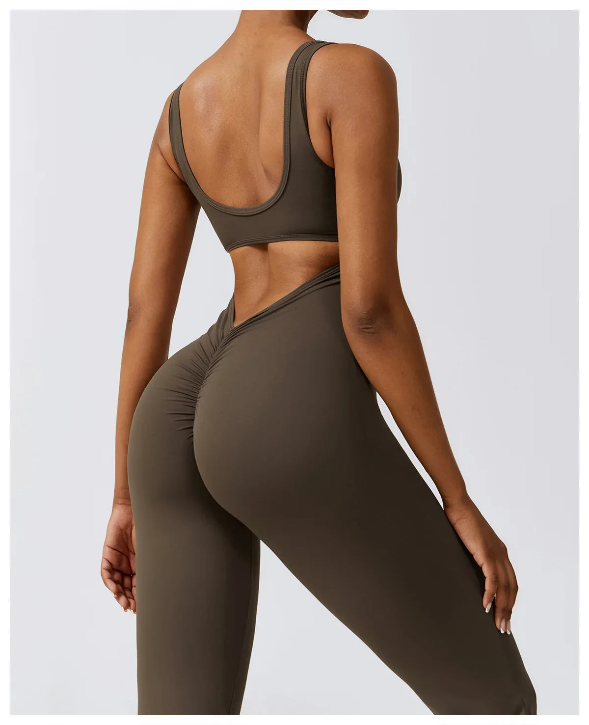 Supreme flared jumpsuit™ |  Jumpsuit met open rug en wijde broekspijpen