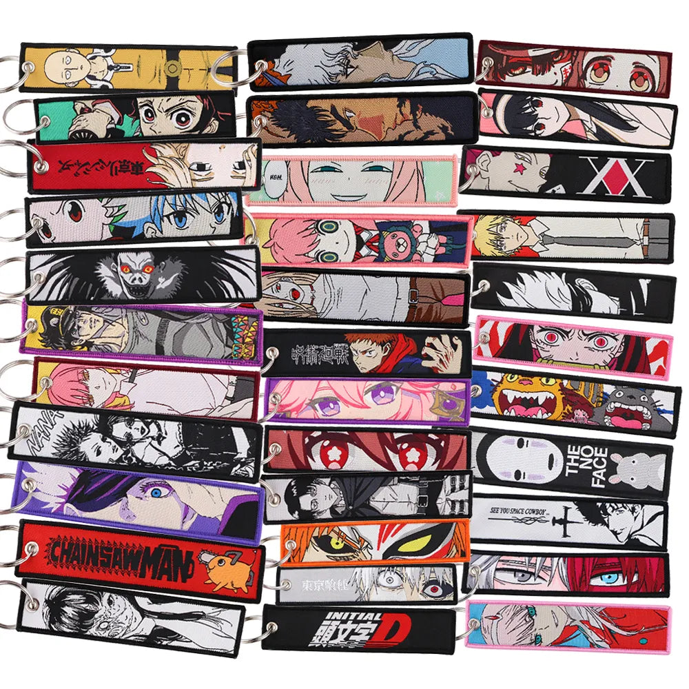 YQ1257 Anime Key Tag Keychain Keychain For Car Keys Backpack Women Men Key Ring Holder Chaveiro Jewelry Accessories