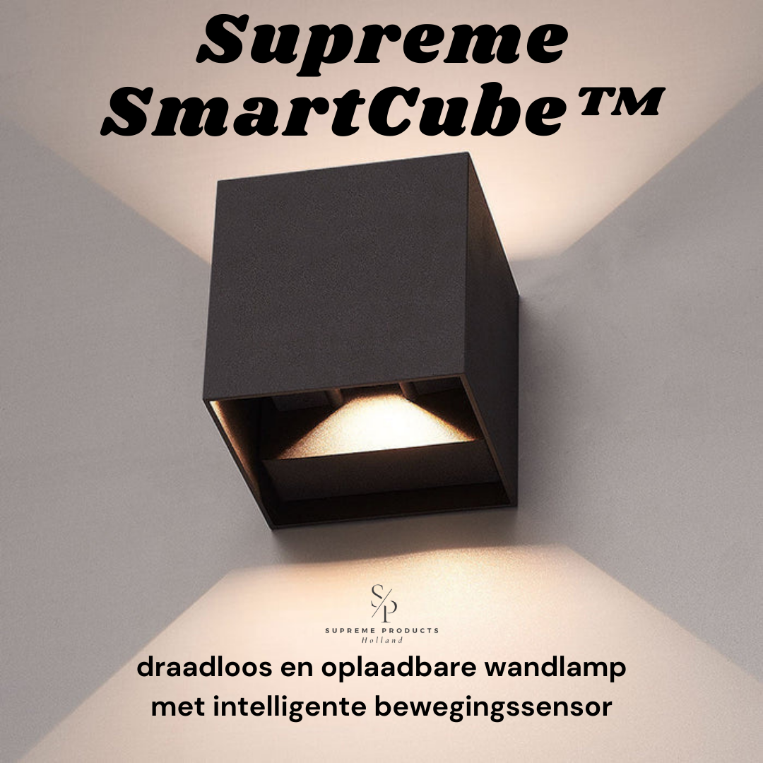 Supreme SmartCube™ | De luxe, moderne en slimme draadloze wandlamp!